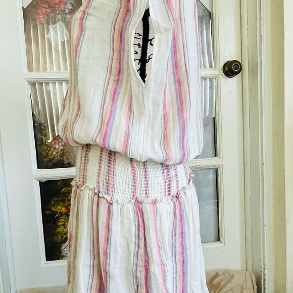 Rail Lucca Dress in Havana Stripe short sleeves in good pre-owned condition - Picture 8 of 11